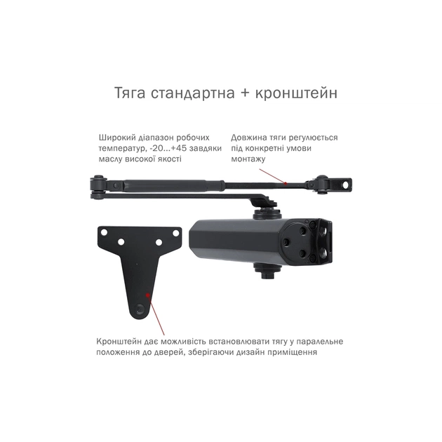 Доводчик двері Ryobi D-2055V BLACK - picture 3