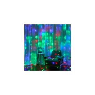 Гірлянда Voltronic Штора Водопад (Red/Green/Blue/Yellow), 4*0.6 м. 220V, прозора (GAR4-06LED-RGB) зображення 1