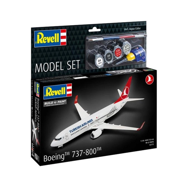 Збірна модель Revell набір Літак Boeing 737-800 "Turkish Airlines", рівень 4, 1:144 (RVL-63772) - picture 7
