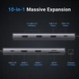 Концентратор Ugreen USB-C 2xHDMI 8K30Hz/4K60Hz + 3xUSB 3.2 + 2xUSB-C 3.2 + RJ45 + SD/TF + PD 100W (15534) - уменьшенное изображение 4