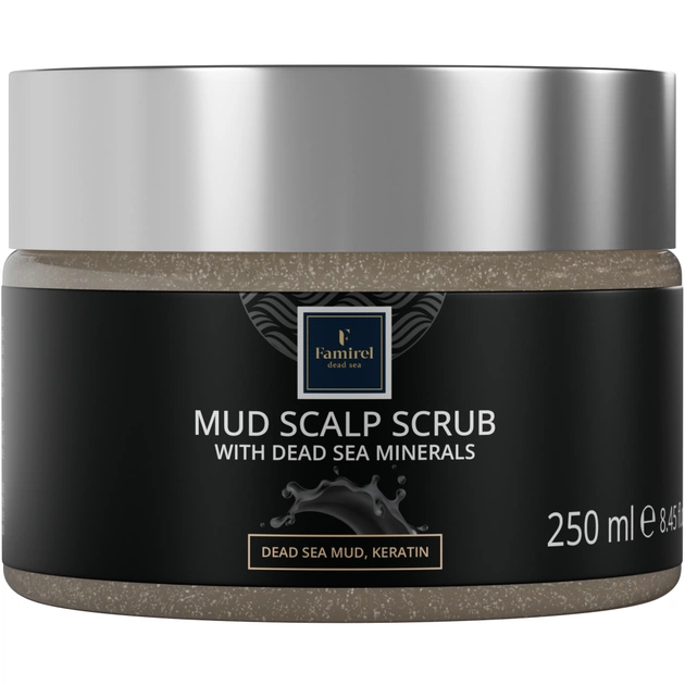 Скраб для шкіри голови Famirel З гряззю Мертвого моря 250 мл (7290114085649) - picture 1