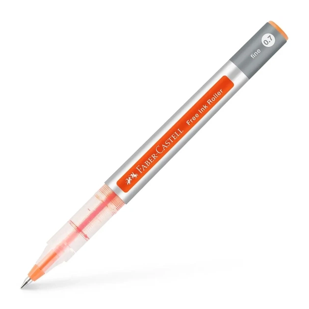 Ролер Faber-Castell Free Ink rollerball, колір чорнила помаранчевий, 0,7 мм, одноразова (29131) - зображення 1