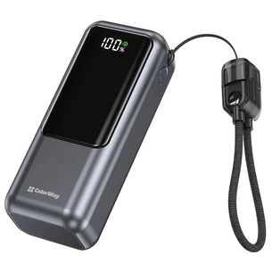 Батарея универсальная ColorWay 10 000 mAh Urban PD/22.5W, QC/4.0, Gray (CW-PB100LP03GR) изображение 1