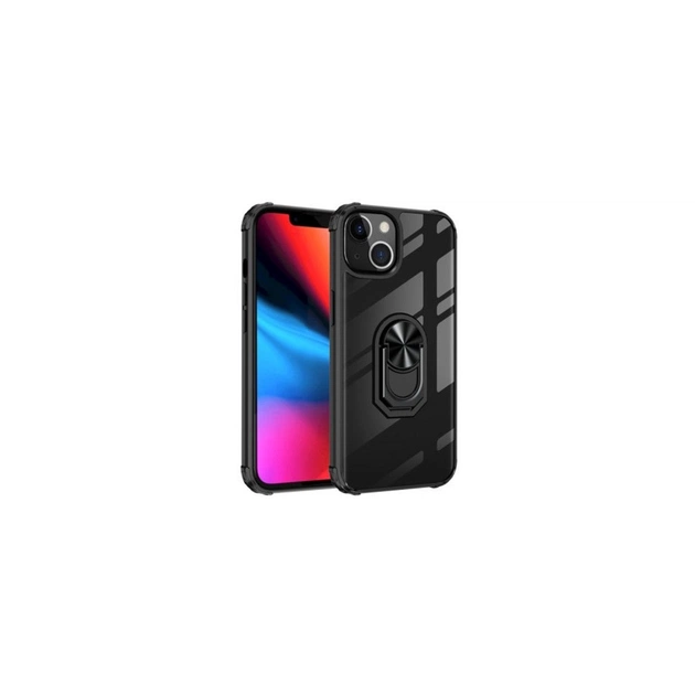 Чохол до мобільного телефона Drobak Magnetic Ring Case with Airbag Apple iPhone 11 Pro Max Black (707015) - зображення 1