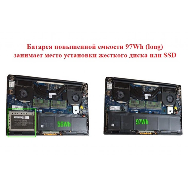 Акумулятор до ноутбука Dell XPS 15-9550 (long) 4GVGH, 84Wh (7260mAh), 6cell, 11.4V, Li-i (A47245) - picture 5