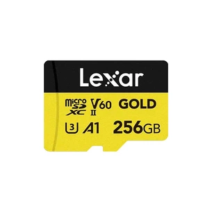 Карта пам'яті Lexar 256GB microSDXC class 10 UHS-II U3 V60 A1 Professional Gold (LMSGOLD256G-BNNNG) изображение 1