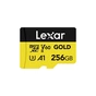 Карта пам'яті Lexar 256GB microSDXC class 10 UHS-II U3 V60 A1 Professional Gold (LMSGOLD256G-BNNNG) - зменшене зображення 1
