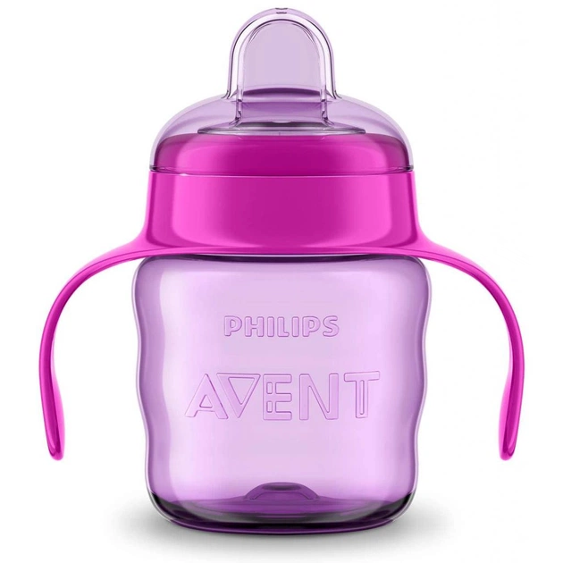 Поїльник-непроливайка Philips AVENT з м'яким носиком 200 мл рожевий, 6 міс+ (SCF551/03) - picture 2