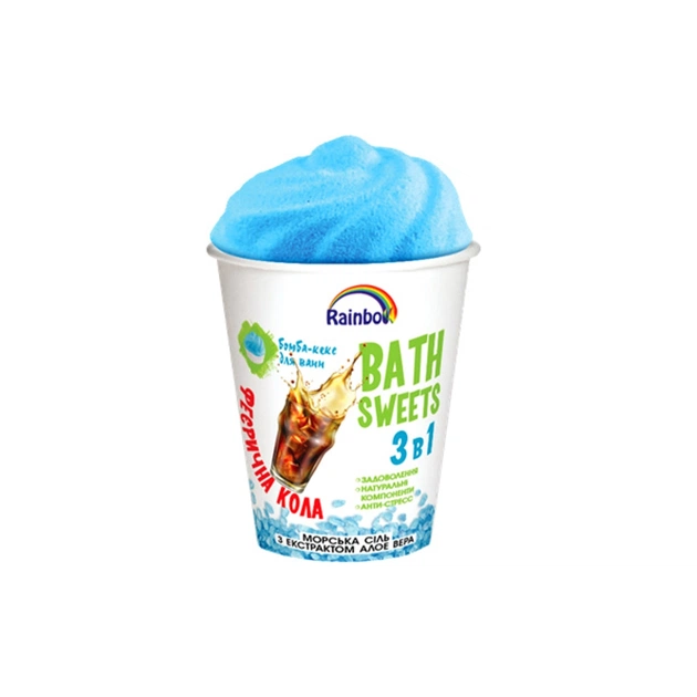 Бомбочка для ванни AquaShine Rainbow Набір Феєрична кола Бомба-кекс для ванн і Морська сіль з екстрактом алое вера (4820240940364) - picture 1