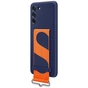 Чeхол-накладка Samsung Silicone Cover with Strap для Samsung Galaxy S21 FE SM-G990 Navy (EF-GG990TNEGRU) - уменьшенное изображение 2