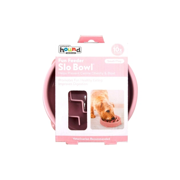 Посуд для собак Outward Hound Миска-лабіринт Fun Feeder хвиля XS рожева (0700603697545) - picture 2