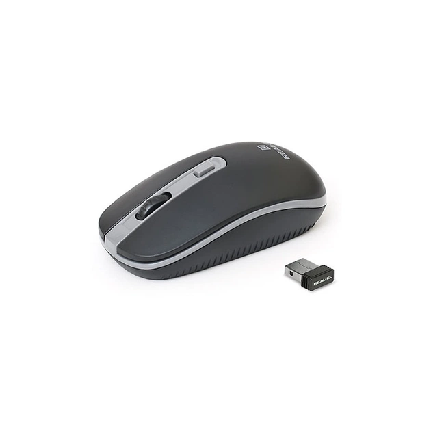 Мишка REAL-EL RM-303 Wireless Black/Grey (EL123200021) - зображення 1
