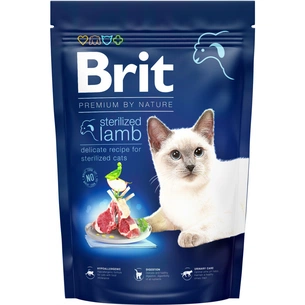 Сухий корм для кішок Brit Premium by Nature Cat Sterilized Lamb 1.5 кг (8595602553167) зображення 1
