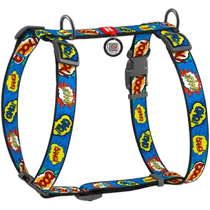 Шлея для собак WAUDOG Nylon анатомічна H-подібна "ВАУ" М (5535) зображення 1