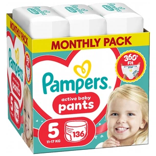 Подгузники Pampers Active Baby Pants Розмір 5 (11-17 кг) 136 шт (8006530305679) изображение 1