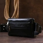 Сумка Vintage На пояс з натуральної шкіри Чорна (20474) - зменшене зображення 9