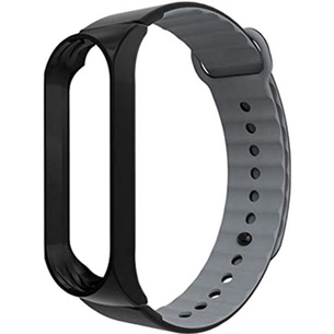 Ремінець до фітнес браслета Armorstandart Sport Silicone Band для Xiaomi Mi Band 3 Black/Grey (ARM54514) зображення 1