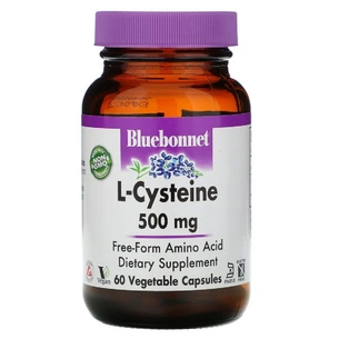 Амінокислота Bluebonnet Nutrition L-Цистеїн 500 мг, L-Cystein, 60 вегетаріанських капсул (BLB0038) зображення 1