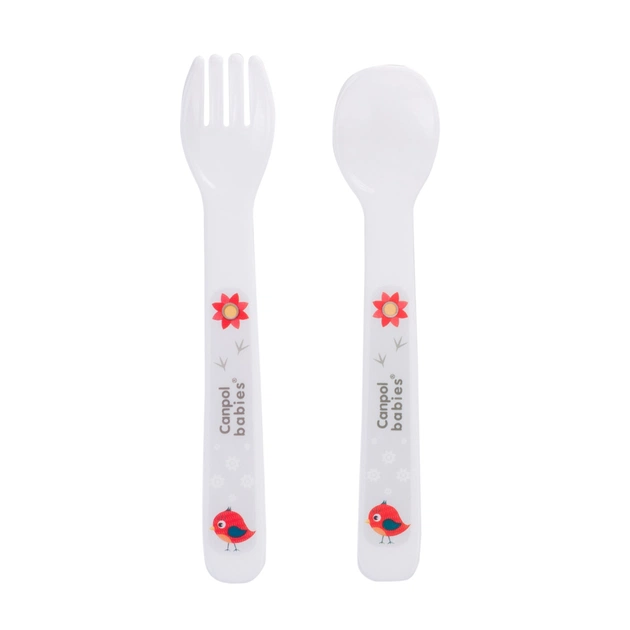 Набір дитячого посуду Canpol babies Cute Animals Пташка Червоний 5 предметів (4/401_red) - picture 3