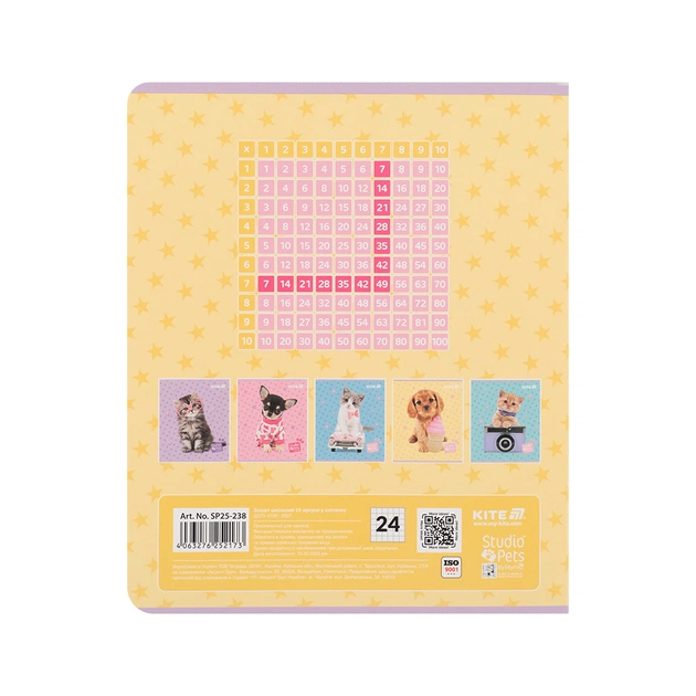 Зошит Kite Studio Pets, 24 аркуші, клітинка (SP25-238) - picture 10