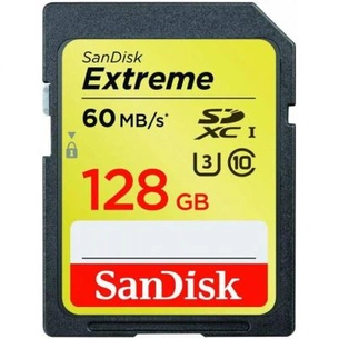 Карта пам'яті SanDisk 128GB SDXC Extreme Class 10 UHS-I U3 (SDSDXN-128G-G46) зображення 1