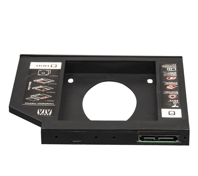 Перехідник Frime для установки 2.5" SSD/HDD у відсік приводу 12.7мм Black (FHDC127P) - picture 3