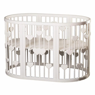 Ліжечко Ingvart SMART BED ROUND з сердечками молочний (1349001) зображення 1