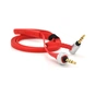 Кабель мультимедійний 3.5mm M to 3.5mm M 1.0m flat red Voltronic (YT-AUXSY(M)/(M)-1-R) - зменшене зображення 1
