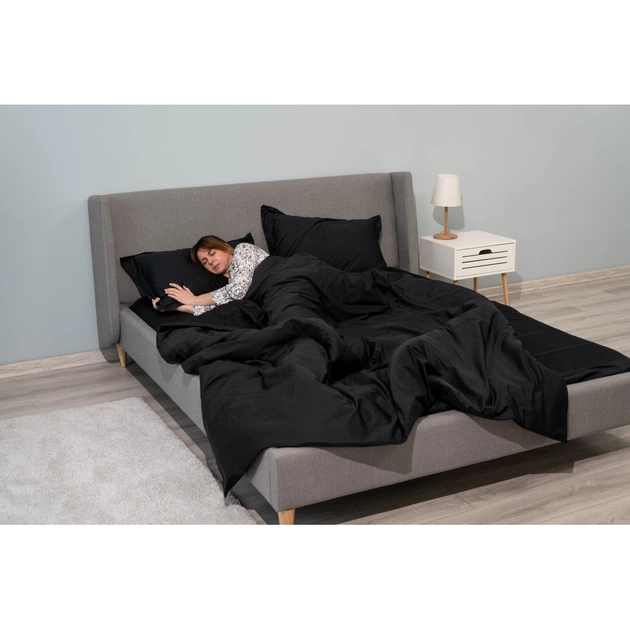Підковдра Ardesto Mix&Match Premium 100% бавовна, сатин чорний 160х220 см (ART1622DVL) - picture 8
