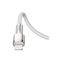 Дата кабель USB-C to Lightning 1.0m Cafule Metal PD 20W white Baseus (CATLJK-A02) - уменьшенное изображение 5