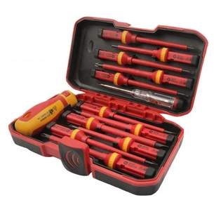 Набір викруток Tolsen діелектричних, змінні стрижні 13 предм. (38016) зображення 1