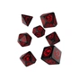 Набір кубиків для настільних ігор Q-Workshop Dragons Black red Dice Set (7 шт) (SDRA06) - зменшене зображення 1