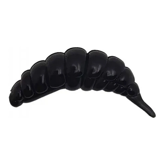 Силікон рибальський FishUP Ozi 1.2" 101 - Black, cheese taste (10шт/уп) (1864.14.04) - зображення 1