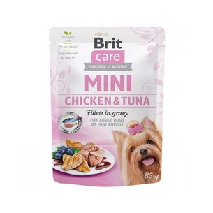 Вологий корм для собак Brit Care Mini pouch 85 г (філе курки та тунця в соусі) (8595602534425) зображення 1
