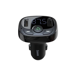 FM модулятор Baseus T Shaped S-09A 2 х USB Type-A, microSD Black (CCMT000001) изображение 1