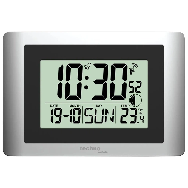 Настінний годинник Technoline WS8028 Silver/Black (DAS302459) - зображення 1