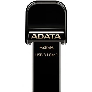 USB флеш накопичувач ADATA 64GB I920 Black USB 3.1/Lightning (AAI920-64G-CBK) зображення 1