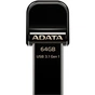 USB флеш накопичувач ADATA 64GB I920 Black USB 3.1/Lightning (AAI920-64G-CBK) - зменшене зображення 1