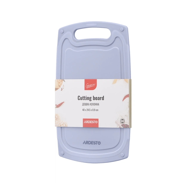 Дошка для нарізання Ardesto Gemini 40 х 24.5 х 0.9 см пластик, сірий (AR1440GR) - picture 1
