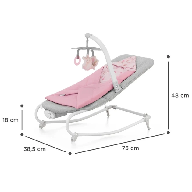 Крісло-гойдалка Kinderkraft шезлонг Felio 2 Peony Rose (5902533921096) - picture 12