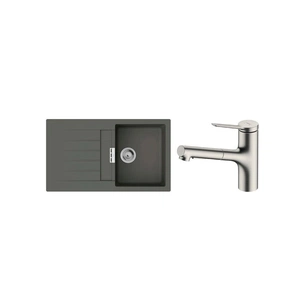 Мийка кухонна Hansgrohe S520-F345 + зміш. Zesis M33 (43356800) зображення 1