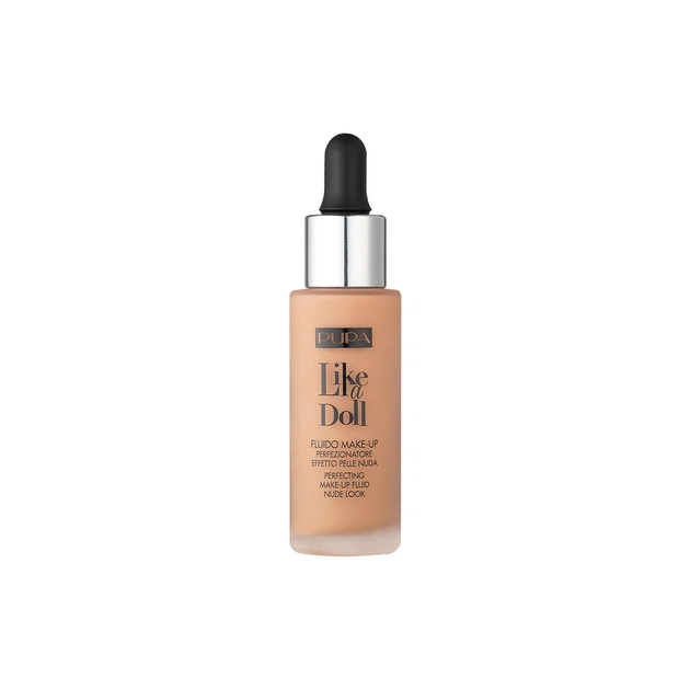 Тональна основа Pupa Like a Doll Perfecting Make-up Fluid Nude Look 030 - Natural Beige (8011607222414) - picture 1