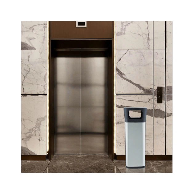 Контейнер для сміття JAH квадратный з попільничкою Срібний металік 25 л (6331) - picture 3