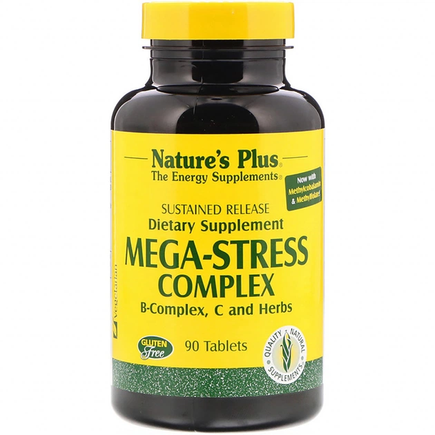 Витаминно-минеральный комплекс Natures Plus Супер Сильный Комплекс от Стресса, Mega-Stress, Nature's Plu (NAP-01261) - изображение 1