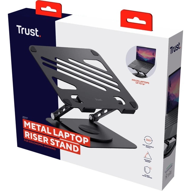 Підставка до ноутбука Trust Zeff Metal, до 16", gray (25482_TRUST) - picture 9