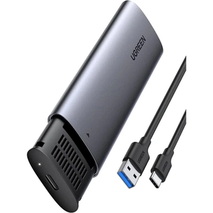Кишеня зовнішня Ugreen USB-C to M.2 B-Key/M+B Key SSD 5Gbps SATA 3.0 aluminum 0.5m (10903) зображення 1