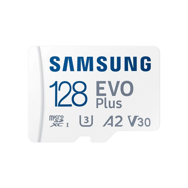 Карта пам'яті Samsung 128 GB microSDXC Class 10 UHS-I U3 V30 A2 EVO Plus+SD Adapte (MC128SA/EU) - picture 2