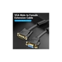 Кабель мультимедийный VGA M to VGA F 5.0m black Vention (DAGBJ) - уменьшенное изображение 3