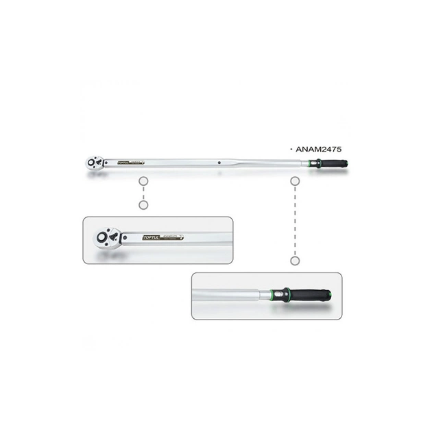 Ключ Toptul динамометричний тріскачковий 3/4"x1150mm 150-750Nm (ANAM2475) - picture 3