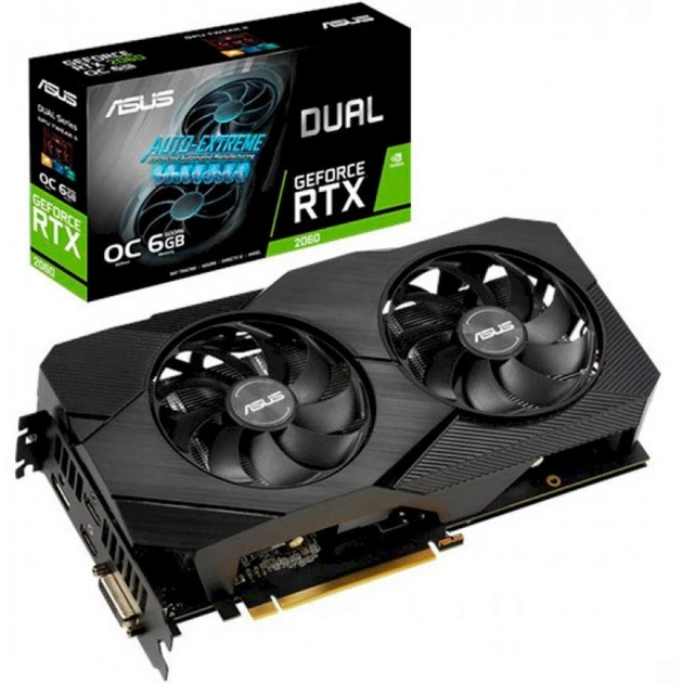 Відеокарта ASUS GeForce RTX2060 6144Mb DUAL OC EVO (DUAL-RTX2060-O6G-EVO) - изображение 1
